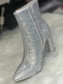 Brazil silver rhinestone booties