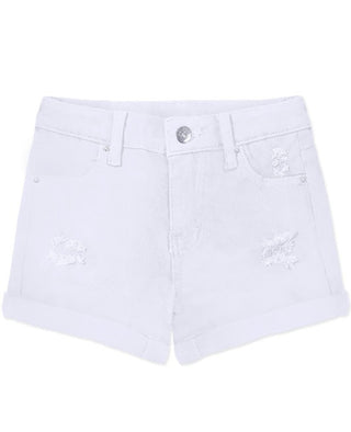 Girl's Premium Denim Short w/Distress & Double Roll-Up