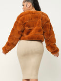 FAUX FUR CROP JACKET