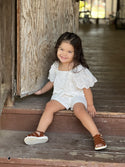 Toddler's 2 pc Eyelet Short Set w/Tiered Top