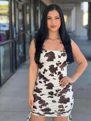 Cow print dress