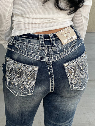 Zenaida embroidery bootcut jeans