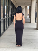 Open back maxi dress