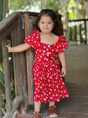 Toddler's 2 pc Eyelet Short Set w/Tiered Top