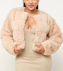 FAUX FUR CROP JACKET