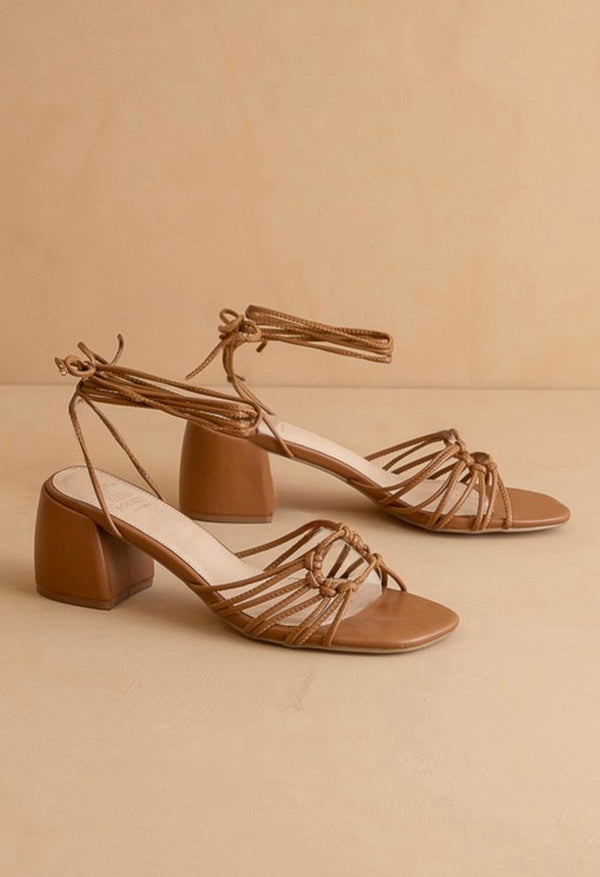 The Celia - Knotted Lace Up Heel